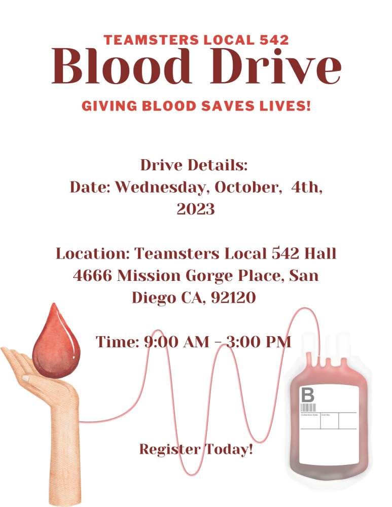 Annual Blood Drive - Teamsters Local 542